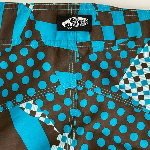 Vans Multi Check Board Shorts Swim Skate Surf Trunks Blue Sz 30 NWT - Picture 5 of 9